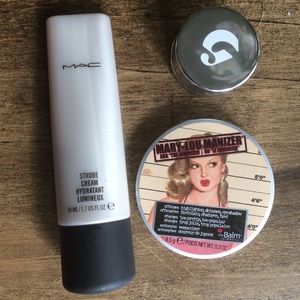 Glossier concealer, MAC strobe, Mary Lou Manizer